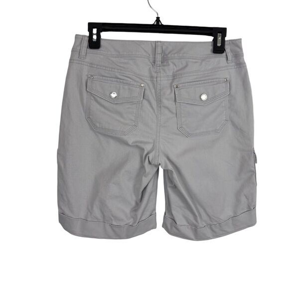 White House Black Market light Gray Cargo Bermuda Shorts Women's 0 - Picture 2 of 5